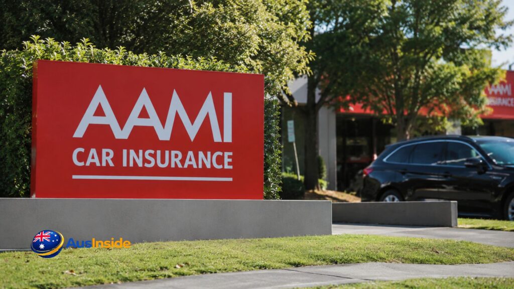 AAMI car insurance sign outside office