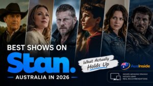 Best shows on Stan Australia 2026 feature image showcasing popular drama, mystery, and thriller series with a cinematic streaming entertainment theme.
