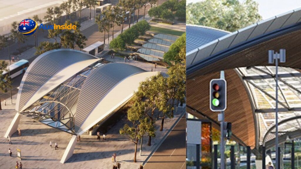 sky view of Hills Showground Station